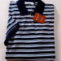 LORO PIANA POLO $485 NAVY/LIGHT BLUE STRIPE CONTRAST PIQUE POLO XXXL 58e NEW