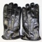 ZEGNA GLOVES $485 BLACK NAPPA LEATHER CASHMERE LINED WINTER GLOVES  SM 7.5 NEW