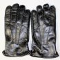 ZEGNA GLOVES $485 BLACK NAPPA LEATHER CASHMERE LINED WINTER GLOVES  SM 7.5 NEW