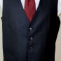 CORNELIANI SUIT $2680 BLACK REP STRIPE SP150's WOOL 2-BTN 3-PC SUIT 44R 54e NEW