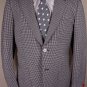 ISAIA JACKET $1895 BLACK/BROWN SEERSUCKER 2-BTN HANDMADE COAT 40R 50e NEW