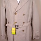 ETRO JACKET $1885 BEIGE w/PLAID WOOL LINING 6-BTN BELTED TRENCH COAT 44 54e NEW