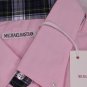 MICHAEL BASTIAN SHIRT $445 PINK w/PLAID COLLAR/CUFF OXFORD SHIRT 16.5 42e NEW