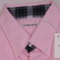 MICHAEL BASTIAN SHIRT $445 PINK w/PLAID COLLAR/CUFF OXFORD SHIRT 16.5 42e NEW