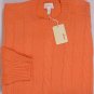 BRIONI SWEATER $1580 ORANGE CABLE KNIT 100%CASHMERE CREWNECK JUMPER XL 54e NEW