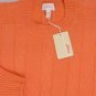 BRIONI SWEATER $1580 ORANGE CABLE KNIT 100%CASHMERE CREWNECK JUMPER XL 54e NEW