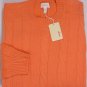 BRIONI SWEATER $1580 ORANGE CABLE KNIT 100%CASHMERE CREWNECK JUMPER XL 54e NEW