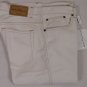 FERRAGAMO JEANS $480 IVORY LOGO ORNAMENTED 5-PKT SIGNATURE DENIM 34 50e NEW