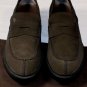 TOD'S SHOES $645 BROWN LOGO EMBOSSED SPLIT TOE ESQUIRE PENNY LOAFER 12 45e NEW