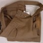 GUCCI JEANS $595 KHAKI BROWN LOGO PLATE ORNAMENTED FIT LEG DENIM 36/36 52e NEW