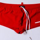 DSQUARED2 SWIMSUIT $295 RED LOGO SWIM BRIEFS BEACHWEAR BATHING SLIP SM 48e NEW