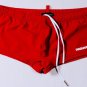 DSQUARED2 SWIMSUIT $295 RED LOGO SWIM BRIEFS BEACHWEAR BATHING SLIP SM 48e NEW