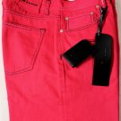 KITON JEANS $995 STRAWBERRY WASH LOGO EMBROIDERED 5-PKT FIT LEG DENIM 35 52e NEW