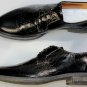 MAISON MARTIN MARGIELA SHOES $950 BLACK CRACKED LEATHER HANDMADE DERBY 11 44 NEW