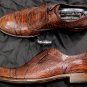 DOLCE & GABBANA SHOES $1650 BROWN GLAZED OSTRICH LEG CAPTOE OXFORD 12 45e NEW