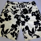 DOLCE & GABBANA SHORTS $640 BLACK/IVORY HIBISCUS PRINT BEACH BERMUDAS 38 54e NEW
