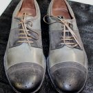 DOLCE & GABBANA SHOES $865 GRAY/SLATE 2TONE CALFSKIN CAPTOE DERBY 9.5 42.5 NEW