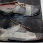 DOLCE & GABBANA SHOES $865 GRAY/SLATE 2TONE CALFSKIN CAPTOE DERBY 9.5 42.5 NEW