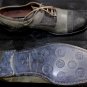 DOLCE & GABBANA SHOES $865 GRAY/SLATE 2TONE CALFSKIN CAPTOE DERBY 9.5 42.5 NEW
