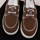 DSQUARED2 SHOES $595 BROWN FABRIC/LEATHER LOGO CONTRAST HEEL TEC SHOE 11 44e NEW