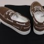 DSQUARED2 SHOES $595 BROWN FABRIC/LEATHER LOGO CONTRAST HEEL TEC SHOE 11 44e NEW