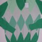 BALLANTYNE SWEATER $1295 MINT GREEN ARGYLE 100%CASHMERE HANDMADE V-NECK M 50 NEW