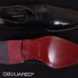 DSQUARED2 SHOES $650 BLACK LOGO HEEL DERBY BLUCHER DRESS SHOES 11 44e NEW