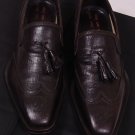 DSQUARED2 SHOES $685 DARK BROWN WING-TIP LOGO ORNAMENTED DRESS LOAFERS 7 40e NEW