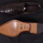 DSQUARED2 SHOES $685 DARK BROWN WING-TIP LOGO ORNAMENTED DRESS LOAFERS 7 40e NEW