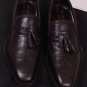 DSQUARED2 SHOES $685 DARK BROWN WING-TIP LOGO ORNAMENTED DRESS LOAFERS 7 40e NEW