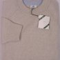 BORRELLI SWEATER $1295 MALT 100%CASHMERE HAND KNIT CREWNECK JUMPER XL 54e NEW