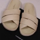 COSTUME NATIONAL SHOES $490 BEIGE CROSS STRAP LEATHER SANDALS 9 42e NEW