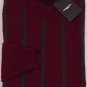 COSTUME NATIONAL SWEATER $680 RED/GRAY STRIPED 100%WOOL CREWNECK MED 50e NEW