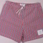 THOM BROWNE SWIMSUIT $295 RED/WHITE/BLUE STRIPE LOGO BEACHWEAR TRUNKS 36 L 4 NEW