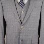 ALEXANDER MCQUEEN COAT $1595 BLACK w/GRAY/NAVY CROSS CHECK JACKET 42 52e NEW