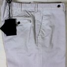 PRADA PANTS $585 Lt GRAY 100%COTTON GABARDINE LOGO ORNAMENTED TROUSER 38 54e NEW