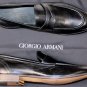 GIORGIO ARMANI SHOES $790 BLACK LAMBSKIN CLASSIC PENNY LOAFER 8 41e NEW