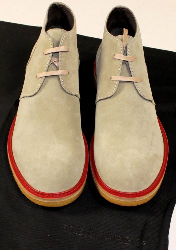 DSQUARED2 SHOES $685 LIGHT BROWN SUEDE CONTRAST GUM SOLE DESERT BOOTS 11 44e NEW