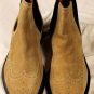 SANTONI SHOES $750 TAN BROWN SUEDE WINGTIP SIDE GORE ANKLE BOOTS 9.5 42.5e NEW