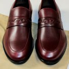 BOTTEGA VENETA SHOES $820 MAROON INTRECCIATO WOVEN PENNY VAMP LOAFER 9.5 42e NEW