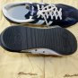 SANTONI SHOES $495 NAVY/WHITE SUEDE/KID SKIN LOW PROFILE TRAINERS 10 43e NEW