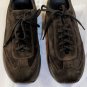 SANTONI SHOES $495 DK BROWN SUEDE/MESH LOGO EMBOSS AIRWALK TRAINER 6.5 39.5e NEW