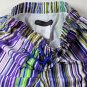 ETRO SWIM TRUNKS $350 WHITE/PURPLE/GREEN STRIPED BEACHWEAR SWIMSUIT SM 48e NEW