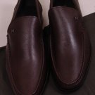 BRUNO MAGLI SHOES $545 BROWN LOGO M ORNAMENTED VAMP HANDMADE LOAFERS 10 43e NEW