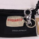 DSQUARED2 KEYCHAIN $225 KHAKI/NICKLE LOGO PLATE WORLD CRUISIN' KEYCHAIN NEW
