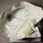BRUNELLO CUCINELLI JEANS $610 WHITE WASH LOGO 5-PKT FIT LEG DENIM 38/38 54e NEW