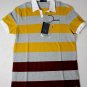 DSQUARED2 POLO $445 GRAY 2-BTN RUGBY STRIPED LOGO ORNAMENTED SHIRT L 52e NEW