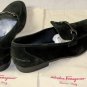 SALVATORE FERRAGAMO SHOES $690 DK GREEN SUEDE GANCINI BIT VAMP LOAFER 12 45e NEW