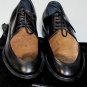 DOLCE & GABBANA SHOES $950 BLACK/BROWN DYED CALFHAIR MIXED MEDIA DERBY 8 41e NEW