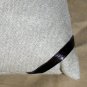 BOTTEGA VENETA PILLOW SET $980 STONE LINEN BROWN LEATHER INTRECCIATO STITCH NEW